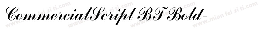 CommercialScript BT Bold字体转换